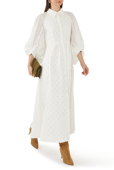 Embroidered Cotton Pat dress